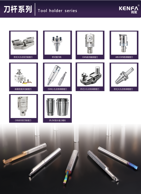 KENFA Tool holder series boring heads, fine boring holders and collet chucks overview